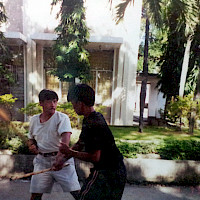 A young Master Buboy, tapi-tapi drill in Bulacan.