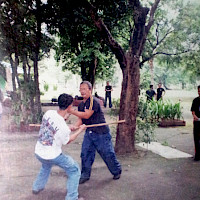 Master Cris, tapi-tapi drill in Quezon Memorial Circle.