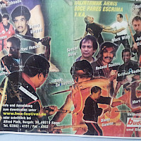 Bottom half of Dortmund Filipino Martial Arts Festival poster showing SGM Caburnay and Master Cris Ampit.