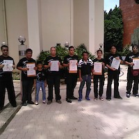 Promoted members with SGM Caburnay (L - R): Mannix Moya, Glenn Reyes, Alvin Penaflor, Herend Canales, Joy Ortillo, Raymund Cabrera, Audie Gregorio.
