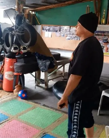 Master Edgar Caburnay in his Balamban gym