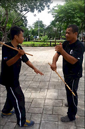 Tapi tapi drill with Master Jun and his son.