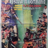 Dortmund Filipino Martial Arts Festival poster in Master Cris' room.
